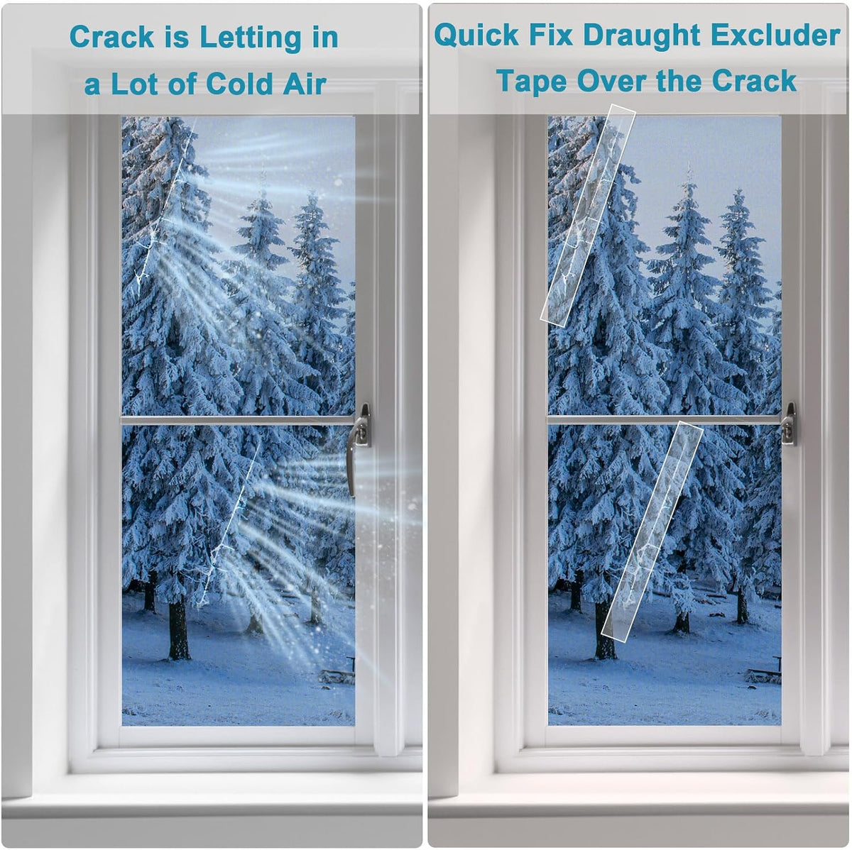 Draft Excluder Tape for Windows Doors, Removable Weather Seal, 3.5cm x 10m