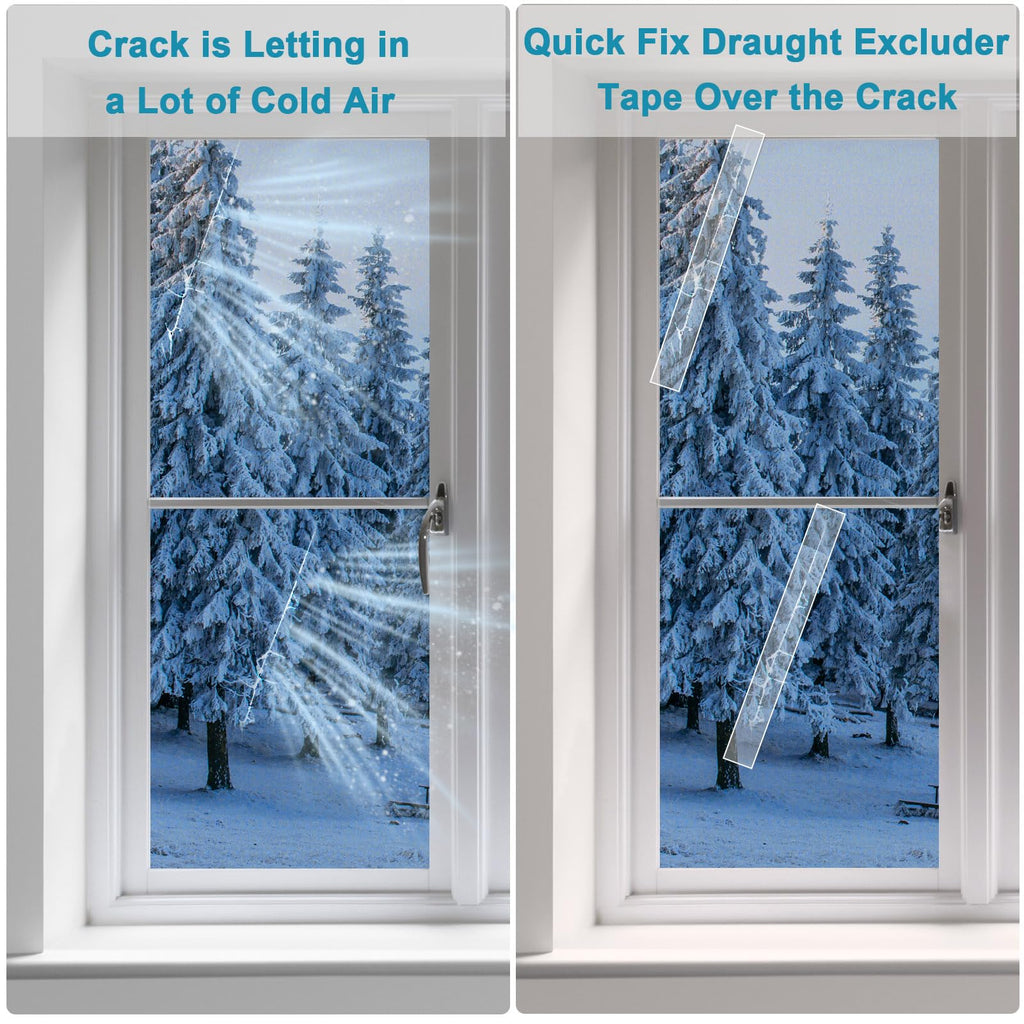 Draft Excluder Tape for Windows Doors, Removable Weather Seal, 3.5cm x 10m