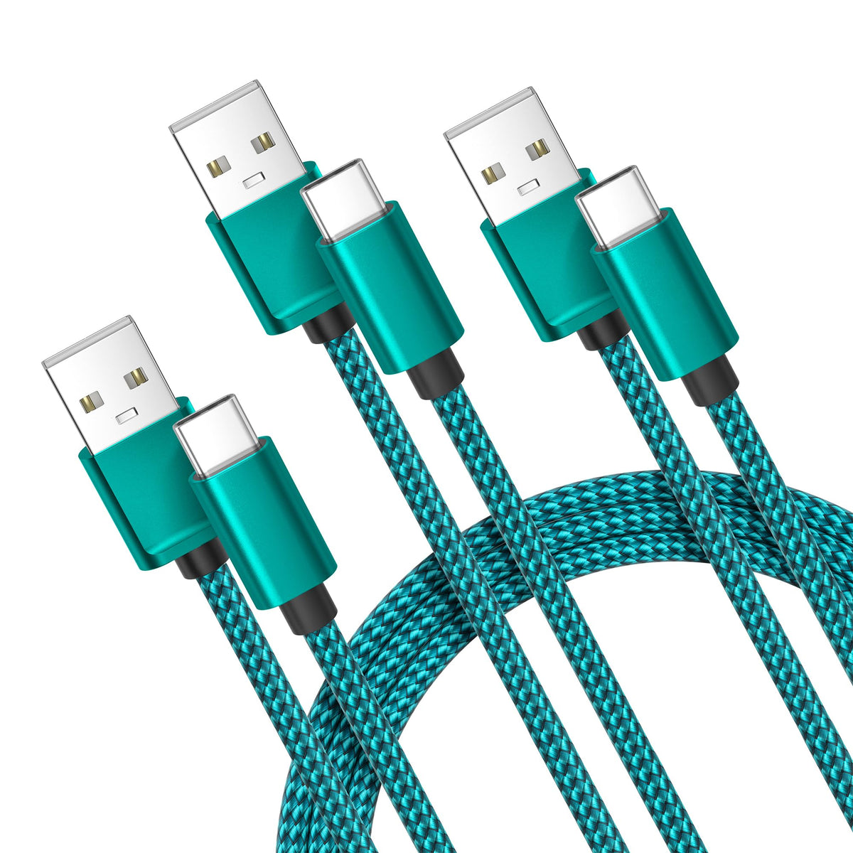 BASESAILOR USB A to USB C Charger Cable 3Pack 0.5/1/2M Black