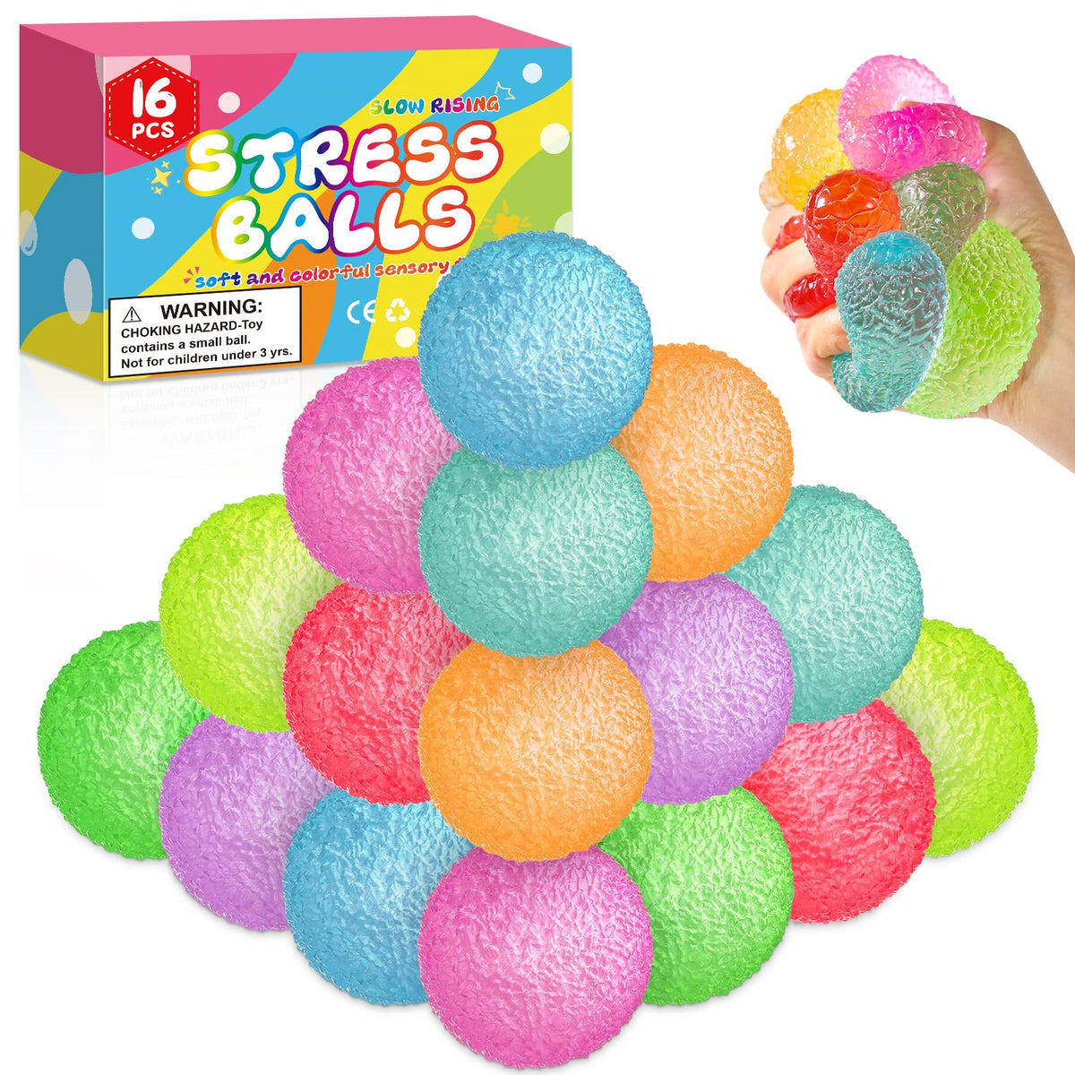 8 Pack Stress Cube ,Slow Rising Stress Balls for Adults