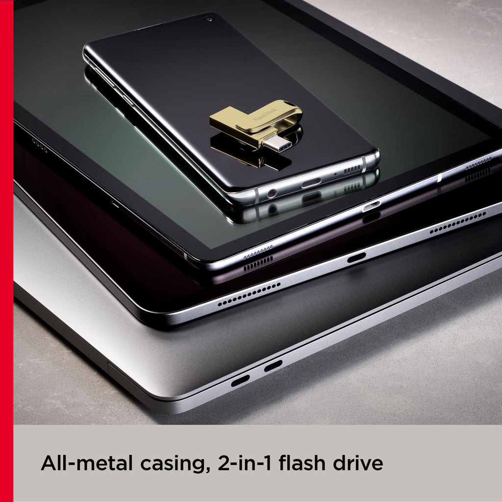 SANDISK Ultra Dual Drive Go 128GB, USB-C & USB-A, Up to 400MB/s Read Speeds