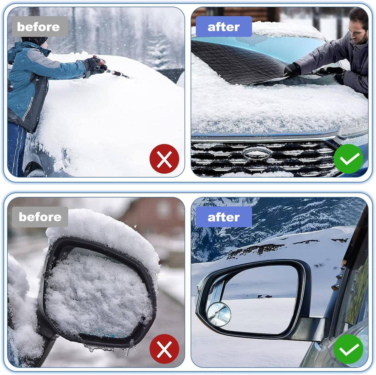 Magnetic Car Windscreen Cover for Winter Snow and Ice