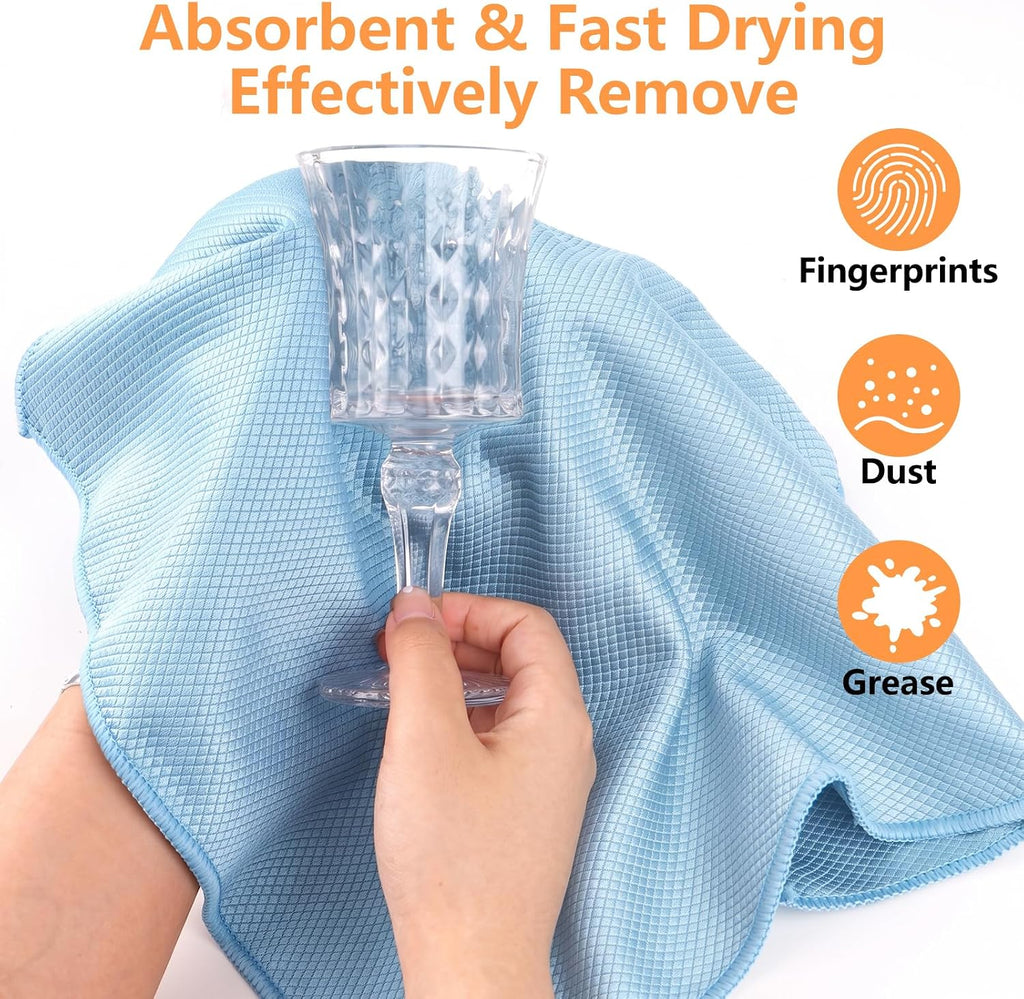 Magic Window Cleaning Cloth Fish Scale Streak Free Cloths – Pack of 6 Towels for Glass Mirrors Mix