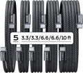 LISEN 5-Pack USBC Cables [3.3/3.3/6.6/6.6/10FT] for iPhone 16/15 Pro Max, Samsung S24/S23, iPad & MacBook Air/Pro - 60W (3.1A) Fast