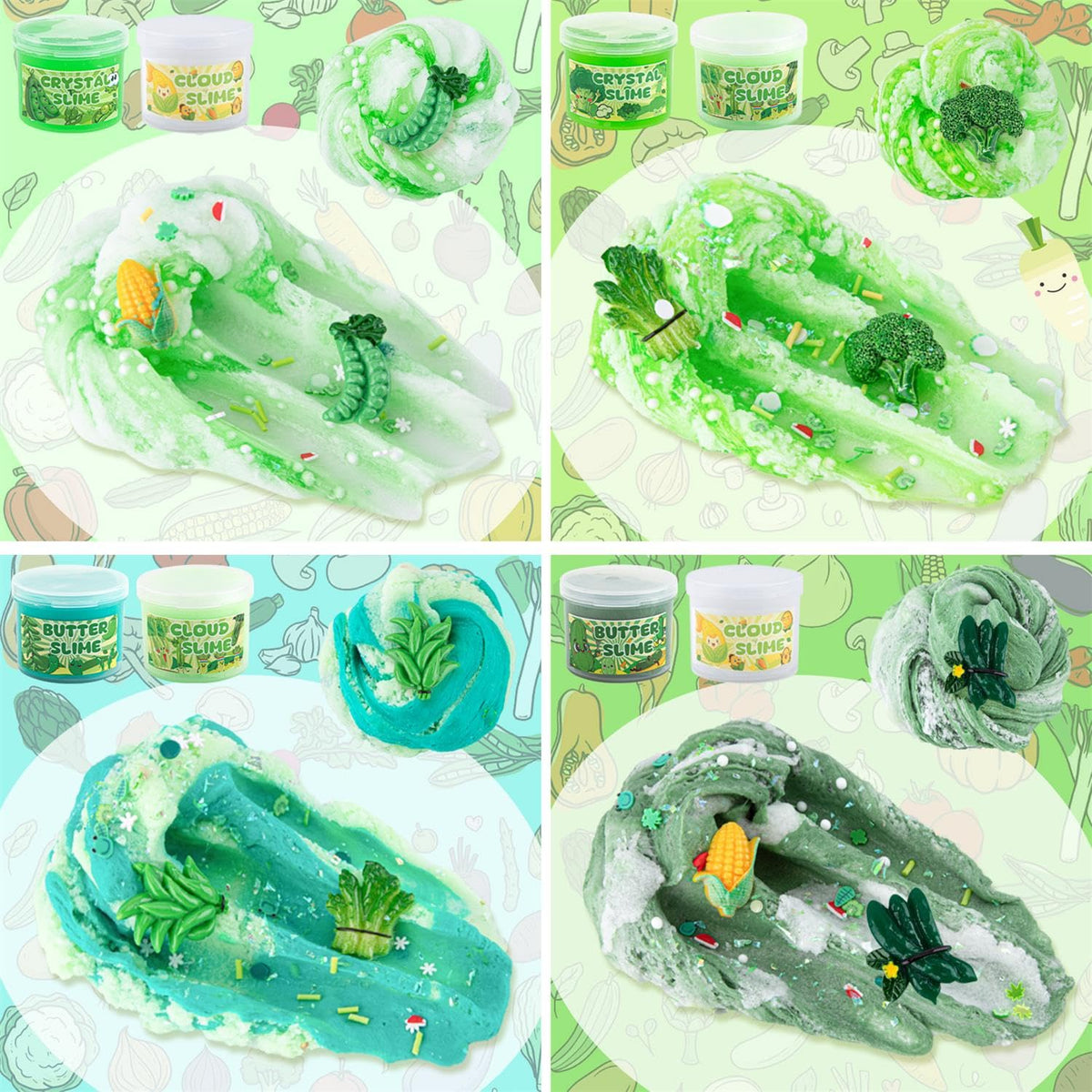 6-Pack Pink Slime Kit for Girls, Cloud Butter Squishy Birthday Gift Set