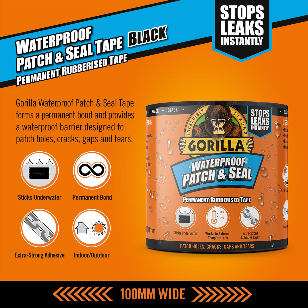 Gorilla Waterproof Patch & Seal Tape White 3m