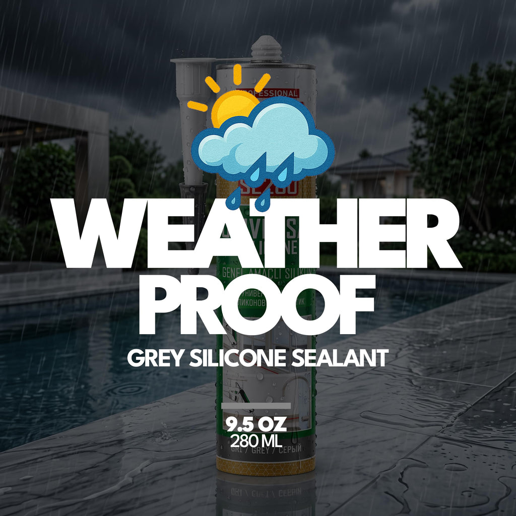 Brown Silicone Sealant, Waterproof & Flexible Sealant and Adhesive - 280ml