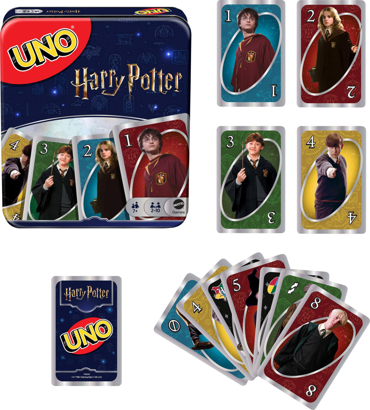 Mattel Games UNO Minecraft Card Game with Storage Tin,Ages 7+