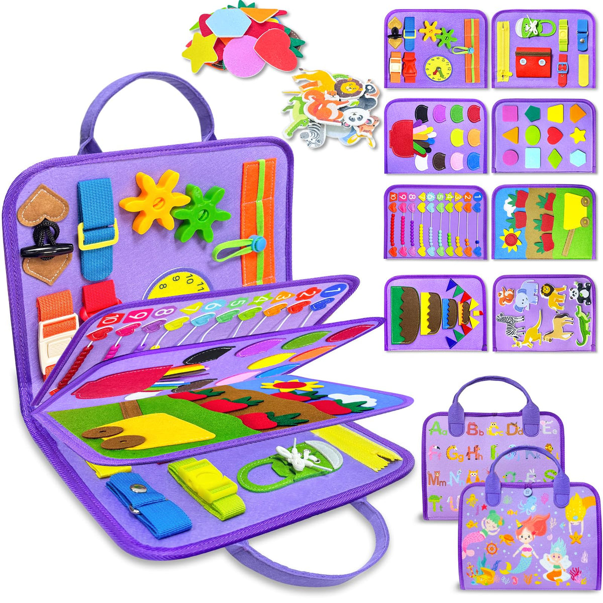 Exorany Busy Board Montessori Toys for Toddler Girl Birthday Gift Busy Book