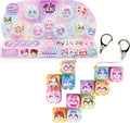 Clickeez Series 3 12-Pack | 12 Collectible Character Keyboard Keys Click and Clack | Create 2 Keychains | Ages 6+