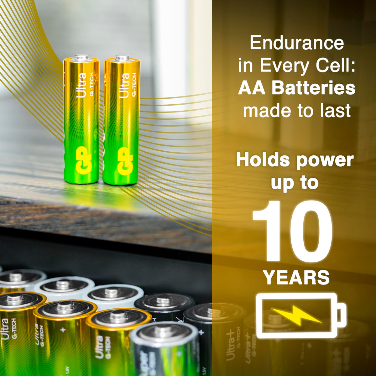 Ultra Alkaline Triple A Batteries, Long Lasting Power - Ideal for Camera, Alarm & Industrial Use - 10-Year Shelf Life - 36 Pack by GP AAA Batteries