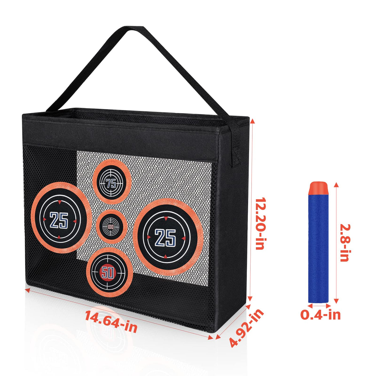 Pokiiulk Refill Darts Bullets Compatible with Nerf Guns N-Strike Elite Series, 300PCS Refill Darts Premium Foam Bullets Pack with Portable Storage Bucket