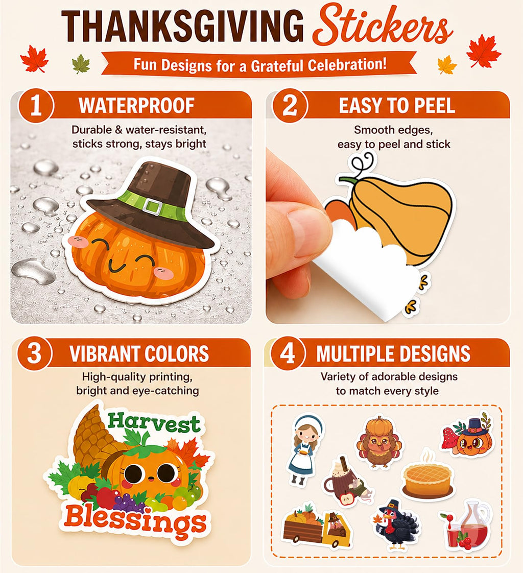 Halloween Party Favors, Halloween Stickers,100PCS Vinyl Waterproof Stickers