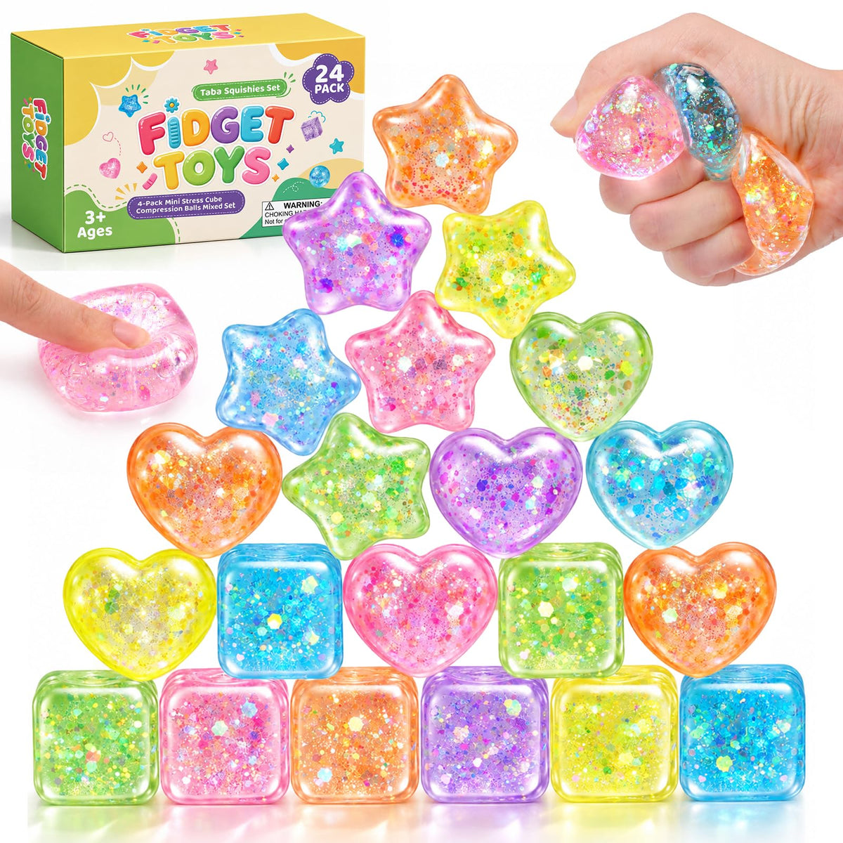 8 Pack Stress Cube ,Slow Rising Stress Balls for Adults