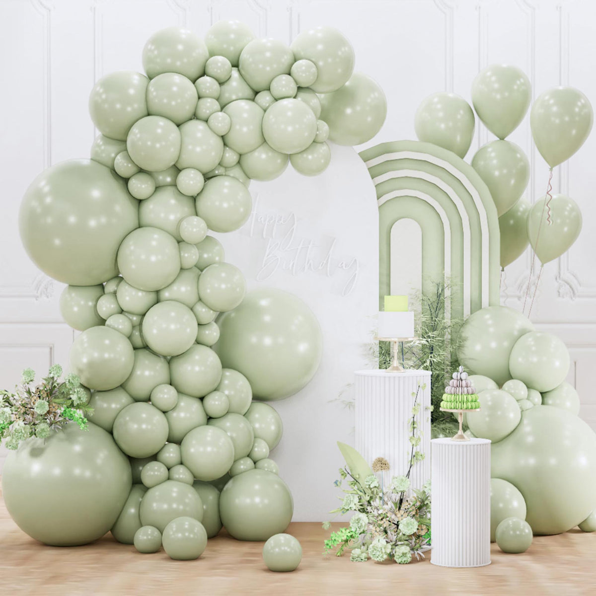 PartyWoo Baby Pink Balloons 152pcs Pastel Pale Light Pink Different Sizes