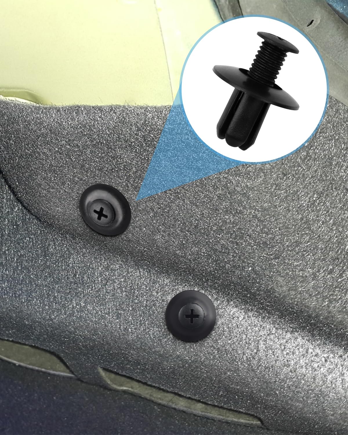 JatilEr 200 Pcs Car Body Trim Clips, H55 Car Panel Clips 6 Sizes
