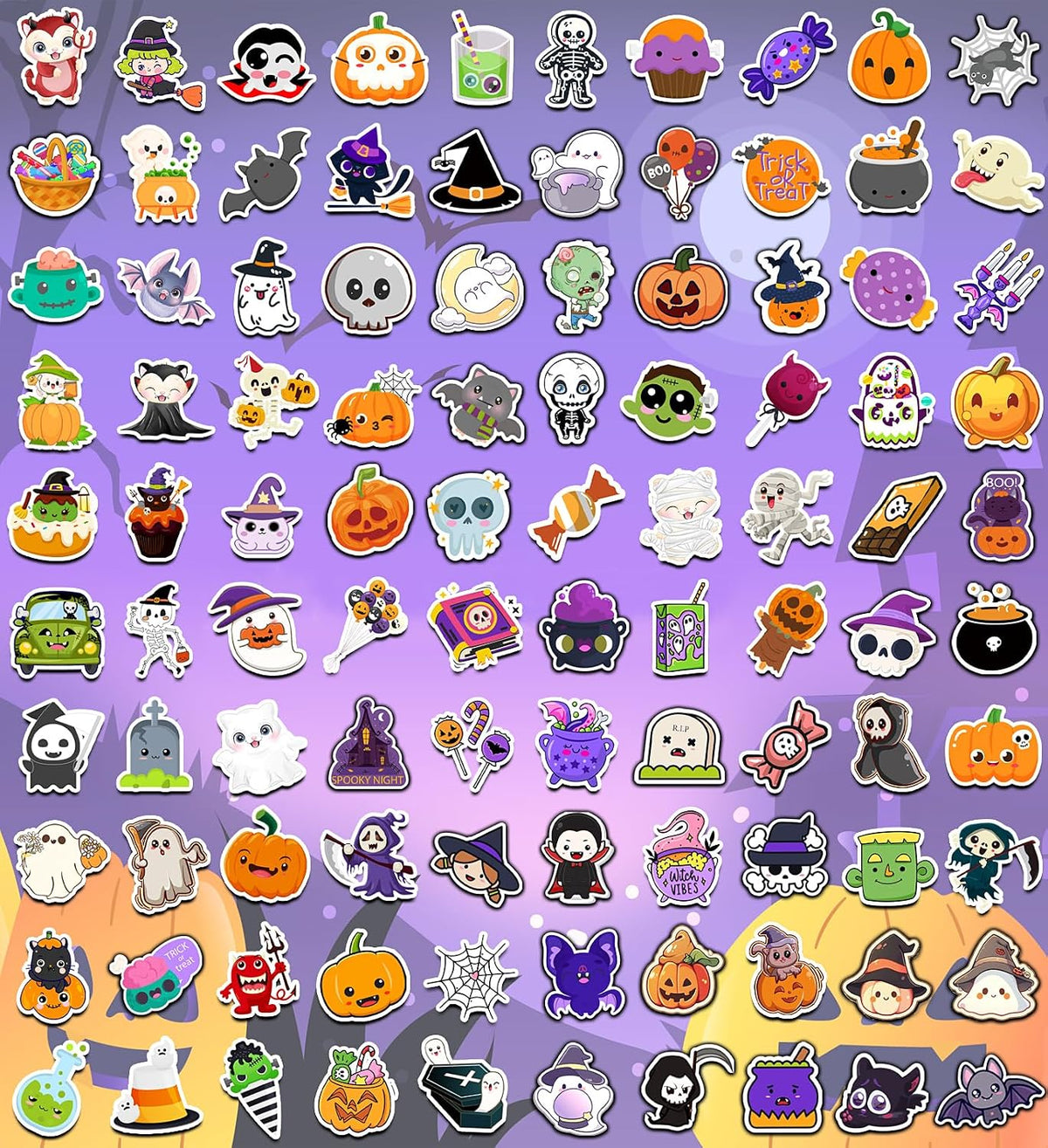 Halloween Party Favors, Halloween Stickers,100PCS Vinyl Waterproof Stickers