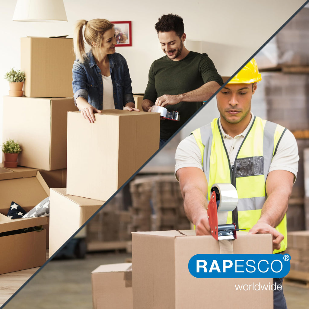 Rapesco 1697 Strong Packing Tape 50mm x 60m, Clear, Pack of 2