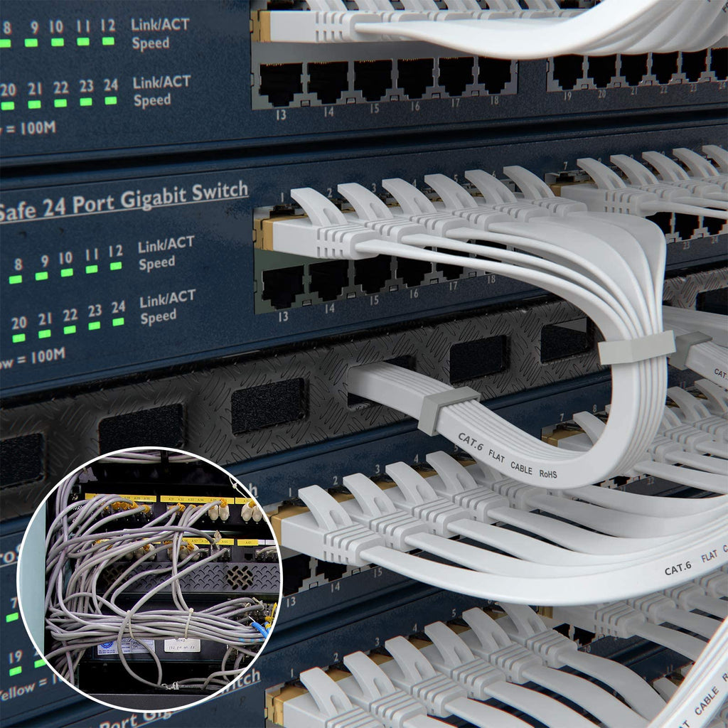 Ethernet Cable 10M, Cat6/Cat 6e Long Internet Cable,Flat Network Patch Cord