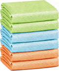 Magic Window Cleaning Cloth Fish Scale Streak Free Cloths – Pack of 6 Towels for Glass Mirrors Mix