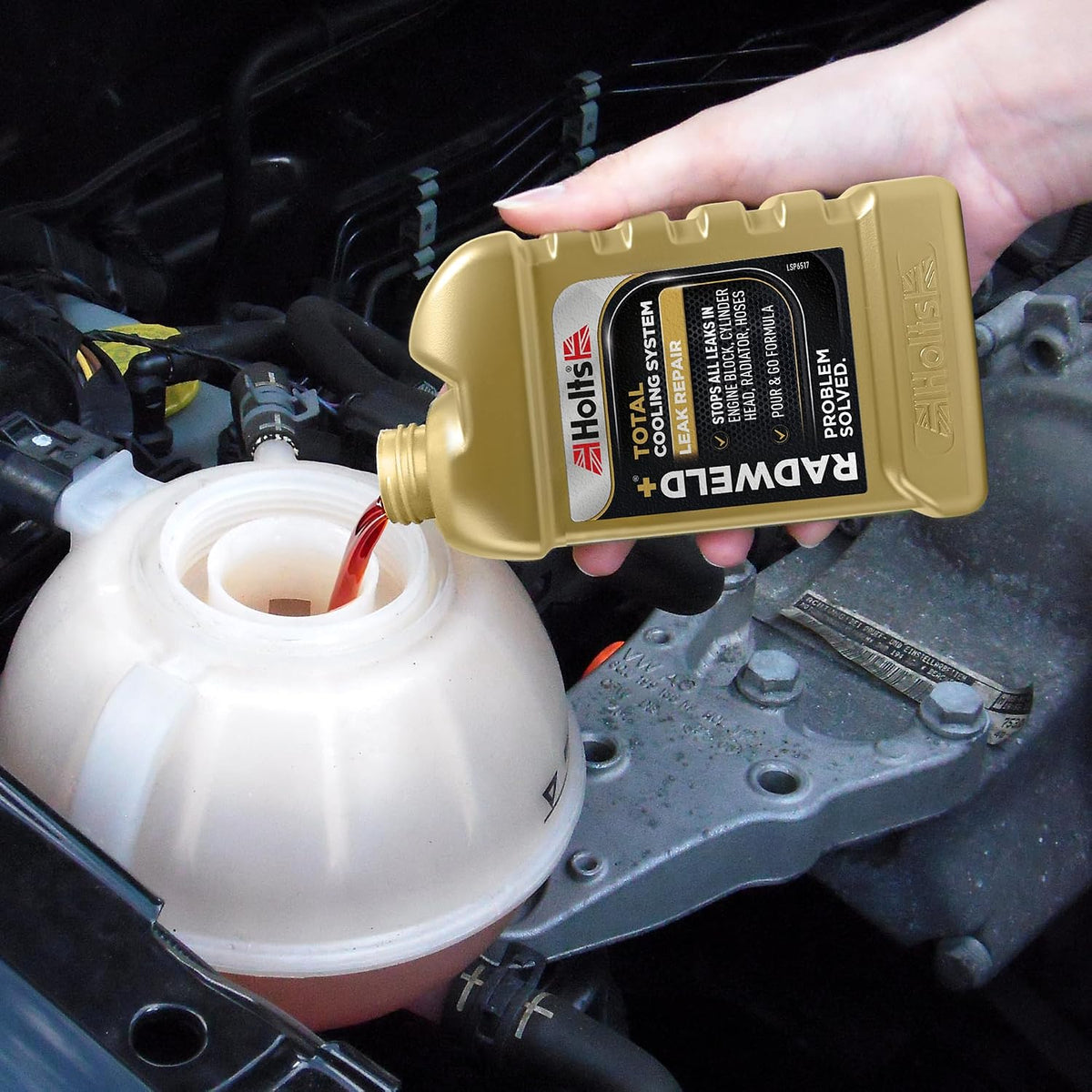 Holts Radweld Plus Coolant Leak Repair, Total Coolant Leak Repair, Industry Leading Car Radiator Leak Sealant, Easy To Use, Seal Engine Block, Cylinder Head, Hoses & More, Suitable For All Cars, 250ml