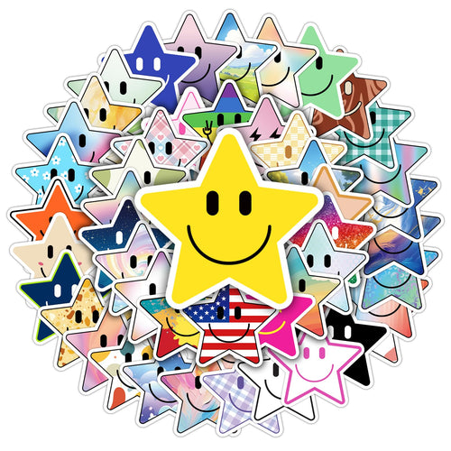 100PCS Smile Neon Stickers
