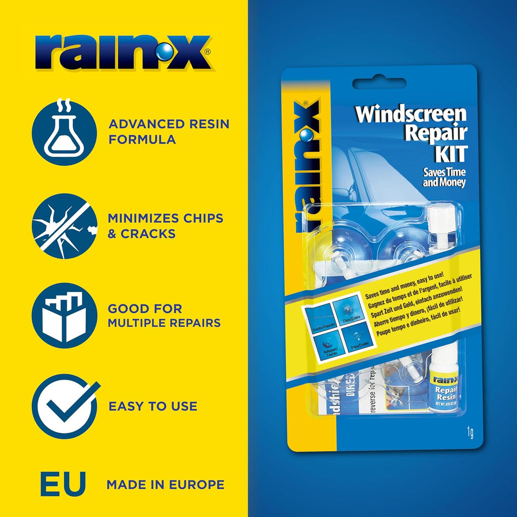 Rain-X Windscreen Cracks/Chips Repair Kit Easy Application - 15min Repair
