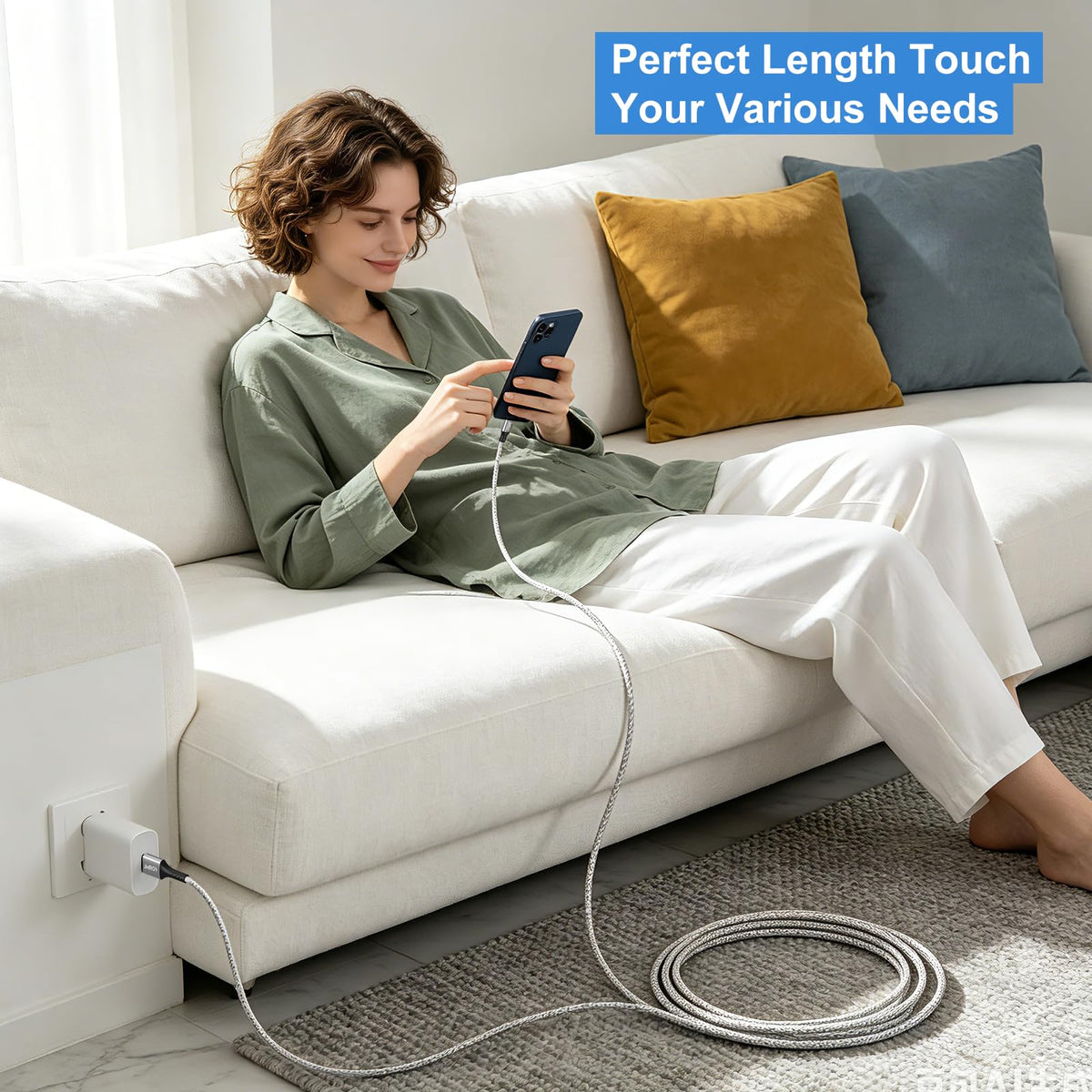 USB C CABLE 3M,Long Samsung Charger Cable Braided Compatible with Samsung Galaxy S20 Plus S21 S22 S23 S10 S9 S8, A20E A50 A51 A70 A71,PS5,Switch,Huawei P40,（Black）