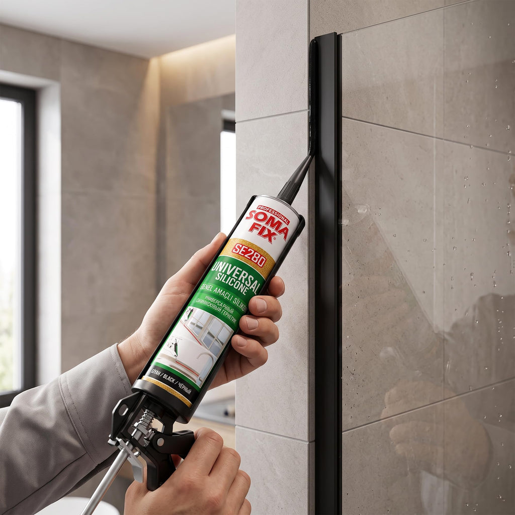 Brown Silicone Sealant, Waterproof & Flexible Sealant and Adhesive - 280ml