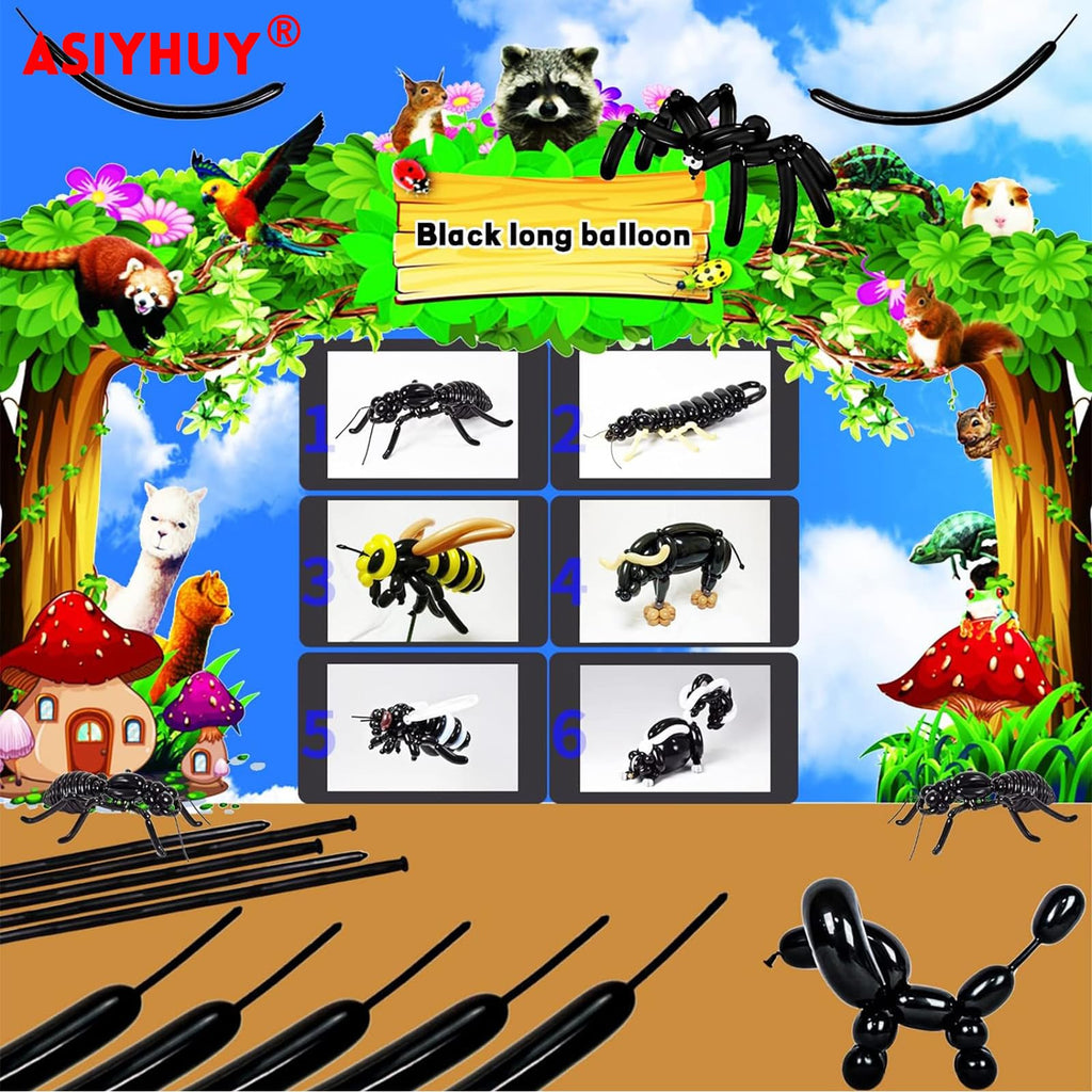 ASIYUHY 260 Balloons Clear Long Balloons 100 Pack Twisting Animal Balloon
