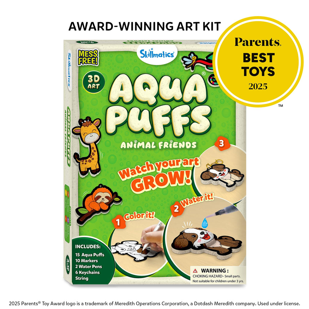 Skillmatics Aqua Puffs Unicorns, Stocking Stuffer for Kids, Paint by Number