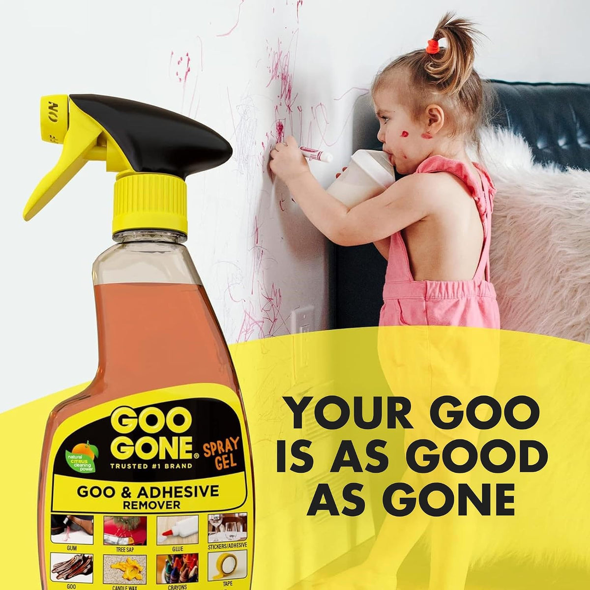 Goo Gone Adhesive Remover Spray Gel, 236ml