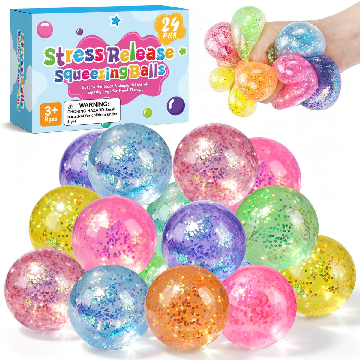 8 Pack Stress Cube ,Slow Rising Stress Balls for Adults