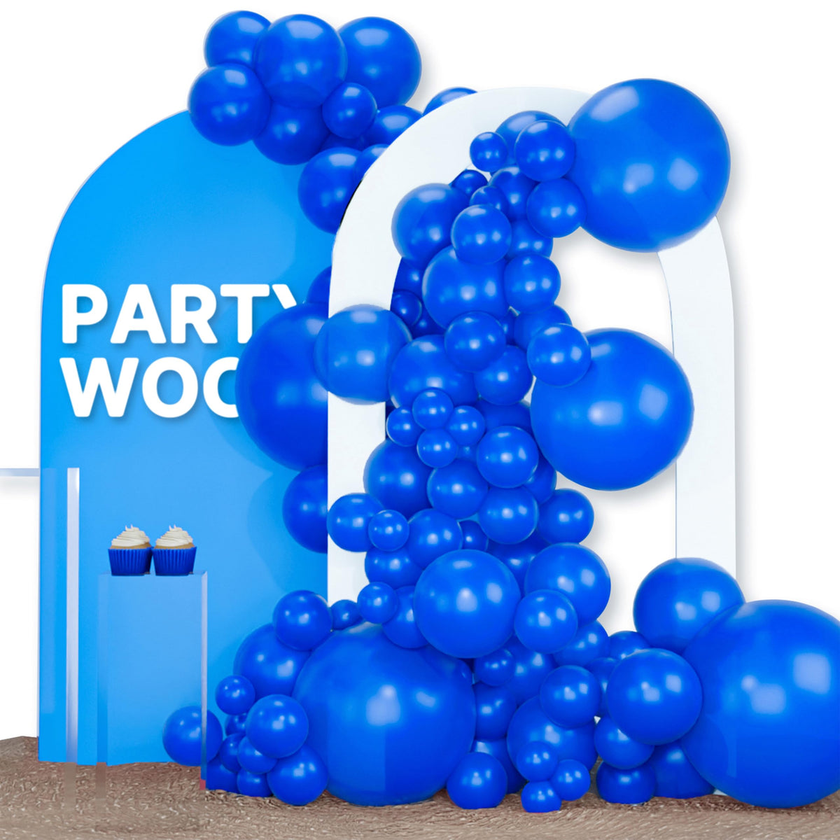 PartyWoo Dark Purple Balloons 120pcs Royal Purple Color Different Sizes