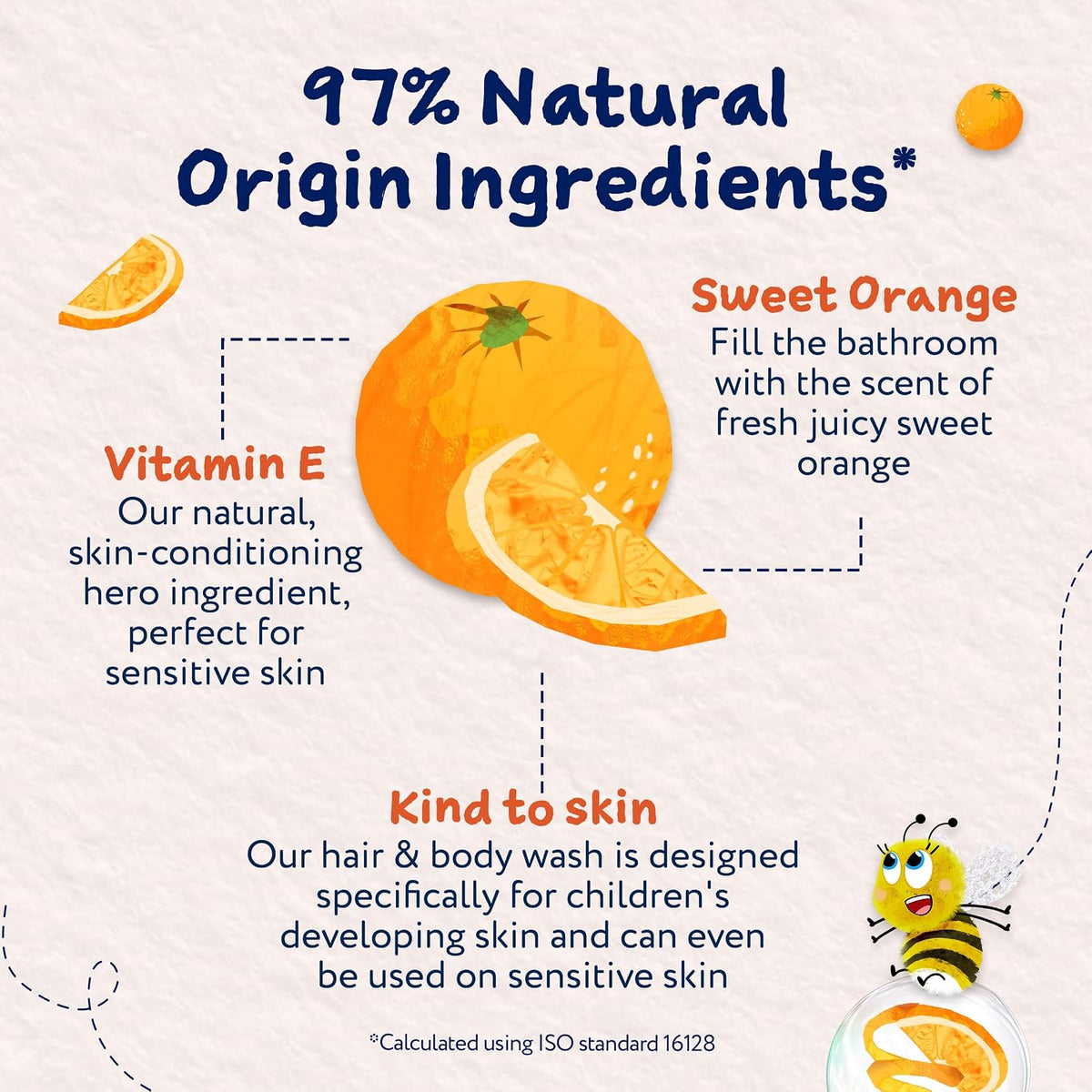 Childs Farm Kids Hair & Body Wash, Sweet Orange | Tear-free, Gently Cleanses | Suitable for Dry, Sensitive Skin, 500ml