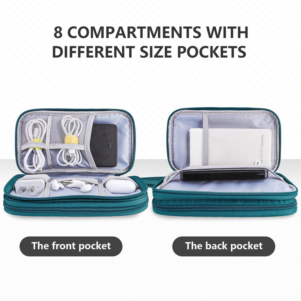 Teskyer Travel Cable Organiser Bag, Travel Essential, Black