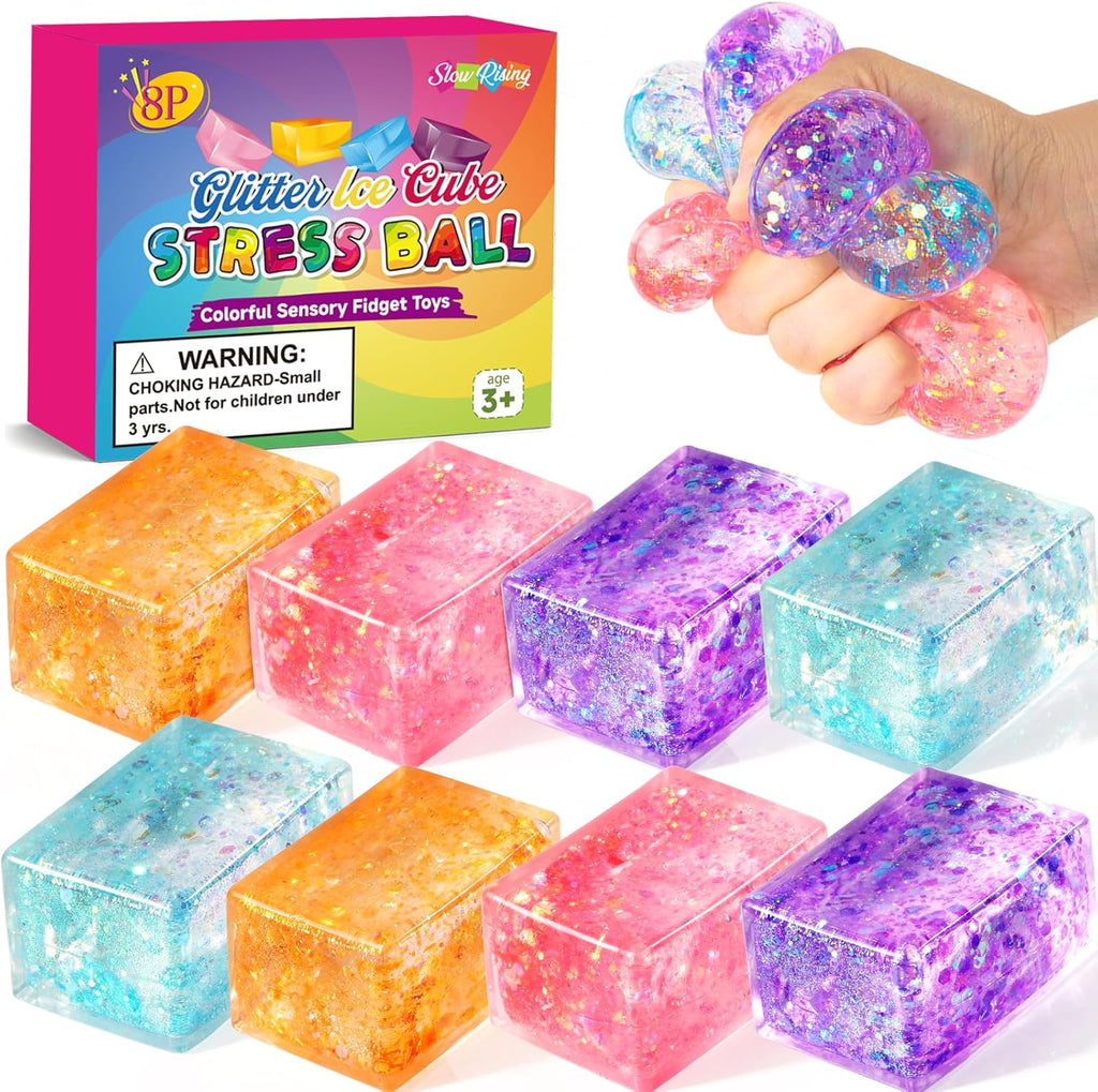 8 Pack Stress Cube ,Slow Rising Stress Balls for Adults