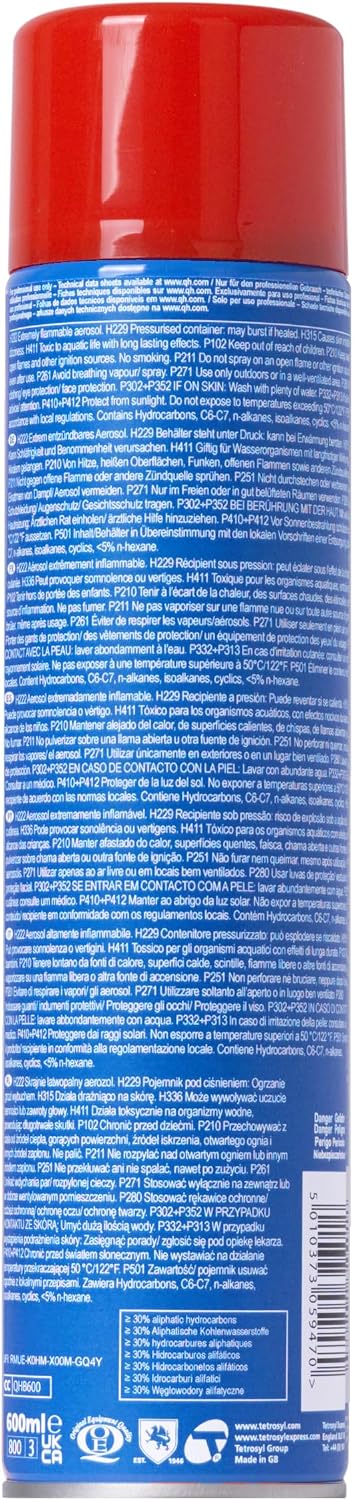 Quinton Hazell Brake Cleaner Spray 600 ml (Pack of 6) - QH6 Brake, Clutch & Parts Cleaner, Fast Drying Formula Removes Grease, Oil & Dirt, Stops Brake Squeal & Clutch Slip