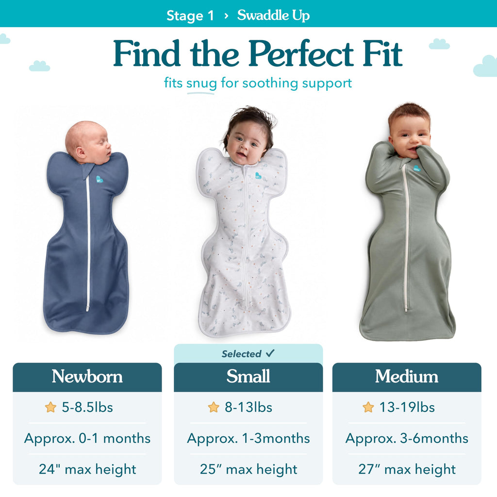 Love To Dream Swaddle Up, S 3.5-6kg, White Dreamer, 2.5 Tog