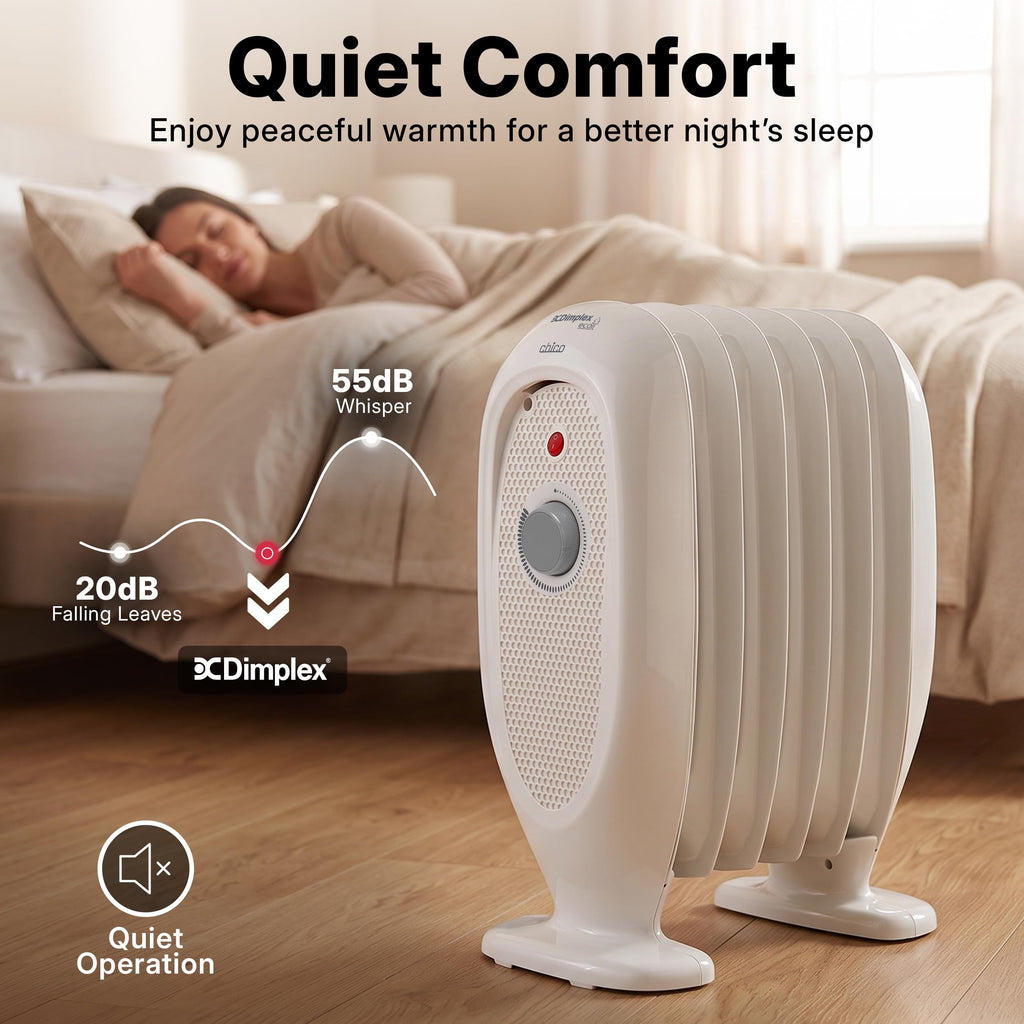 Dimplex ECR20TIE Oil Free Portable Radiator, 2kW Electric Heater, Timer