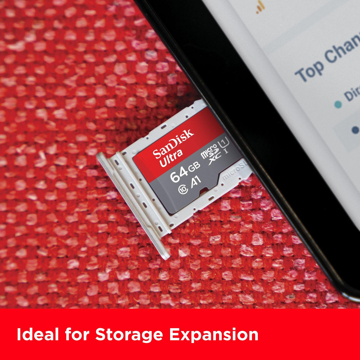 SanDisk 128GB Ultra microSDXC card + SD adapter, Memory card Full HD, up to 140 MB/s, For smartphones and Tablets, with A1 App Performance, UHS-I, Class 10, U1