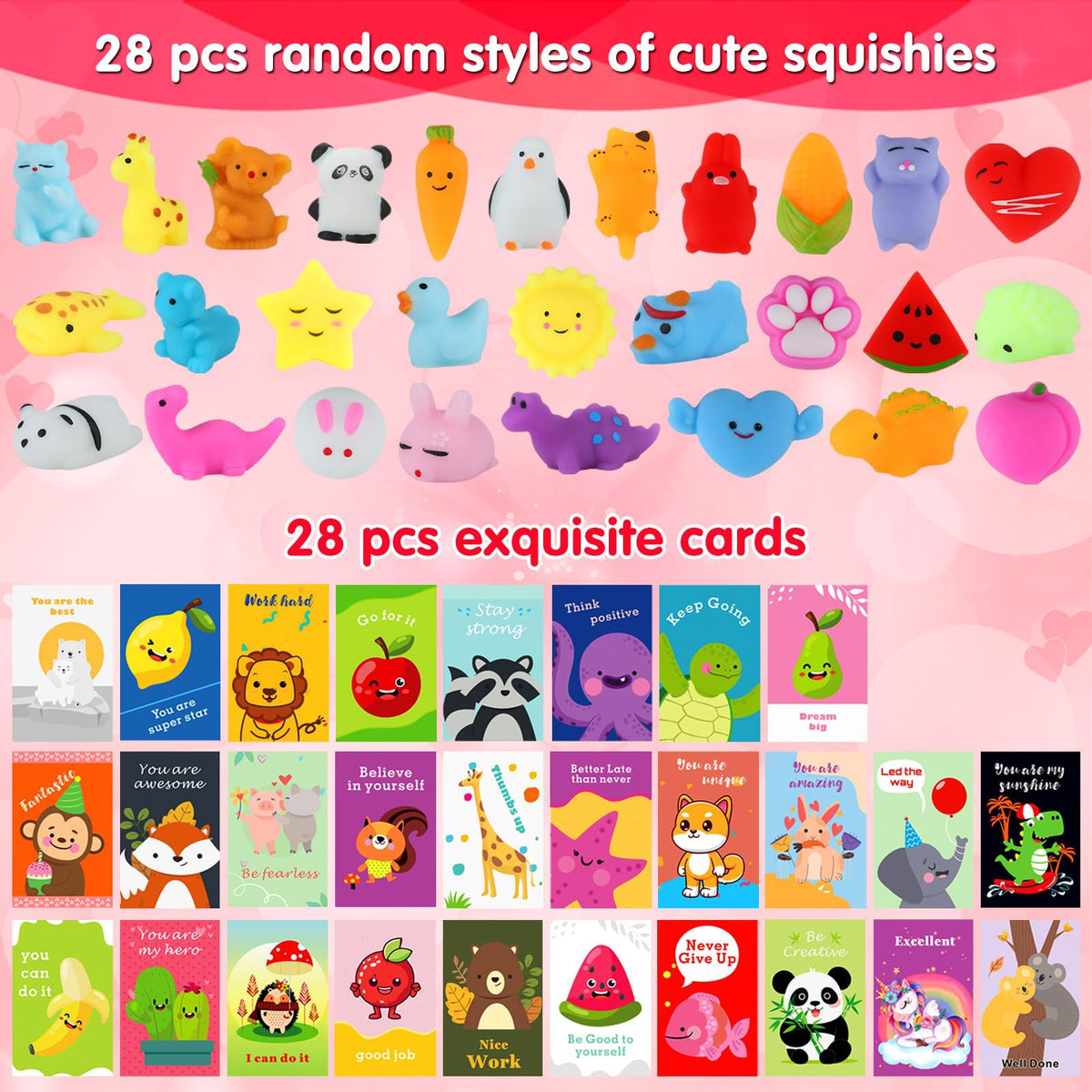 80 Pcs Party Favors for Kids 4-8, Kawaii Squishies Mochi Squishy Toys Bulk
