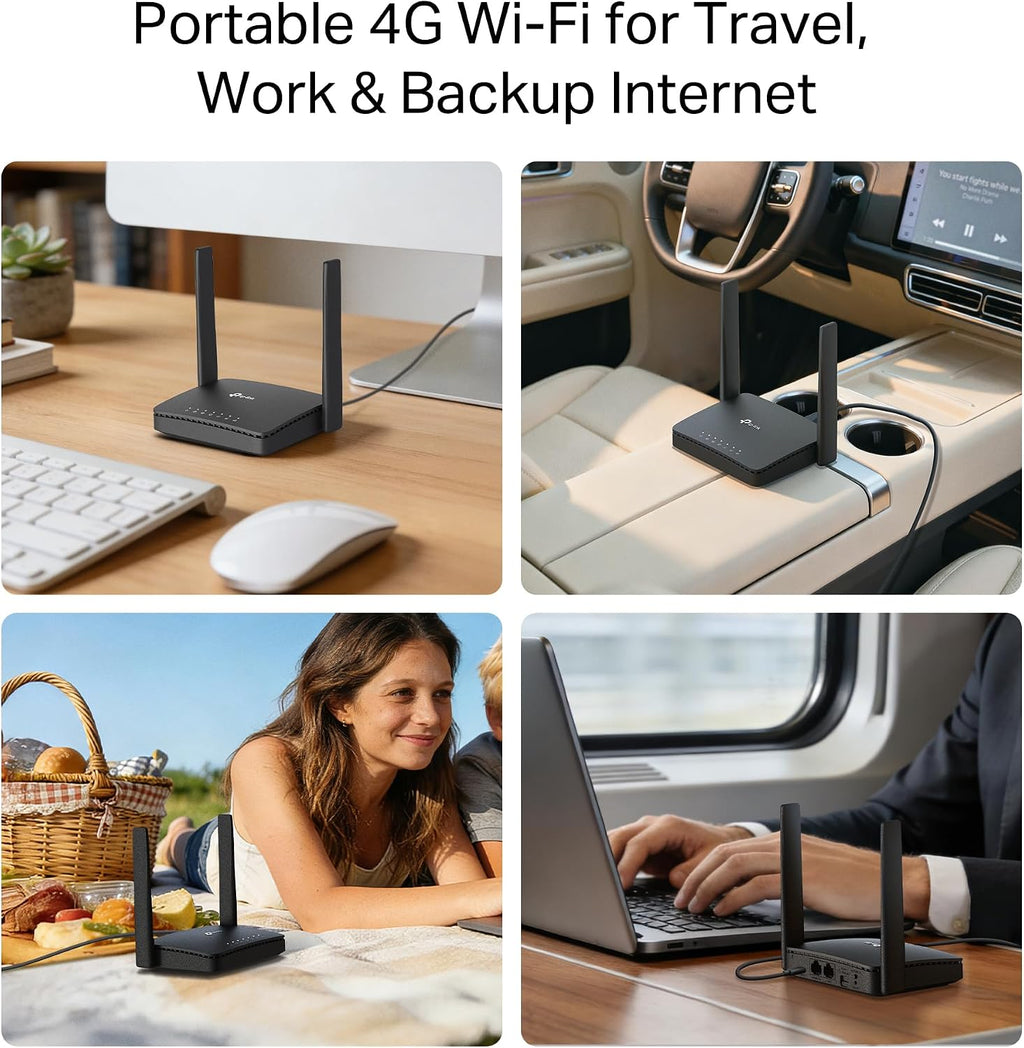 New TP-Link TL-MR100P Portable 4G Router with SIM Slot, Travel WiFi