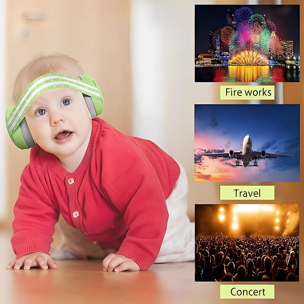 Baby Ear Defenders for 0‑36 Months, Noise Reduction Earmuffs