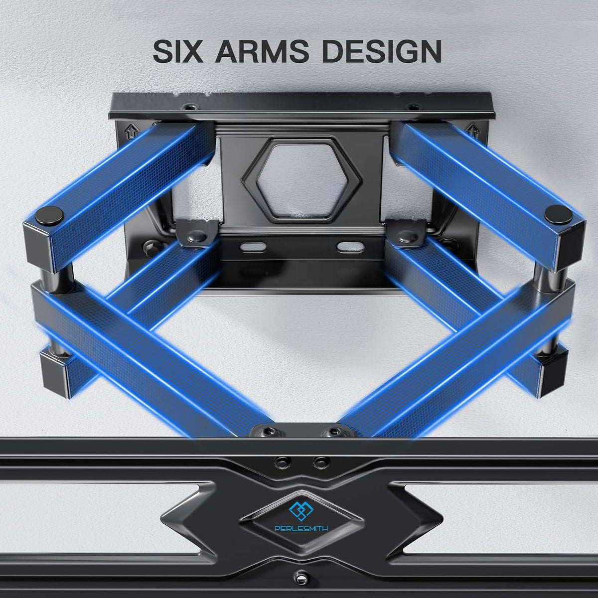 PERLESMITH TV Wall Bracket, Swivel Tilt Wall Mount for 26-70 Inch Flat & Curved TVs up to 45kg, Max. VESA 400x400mm