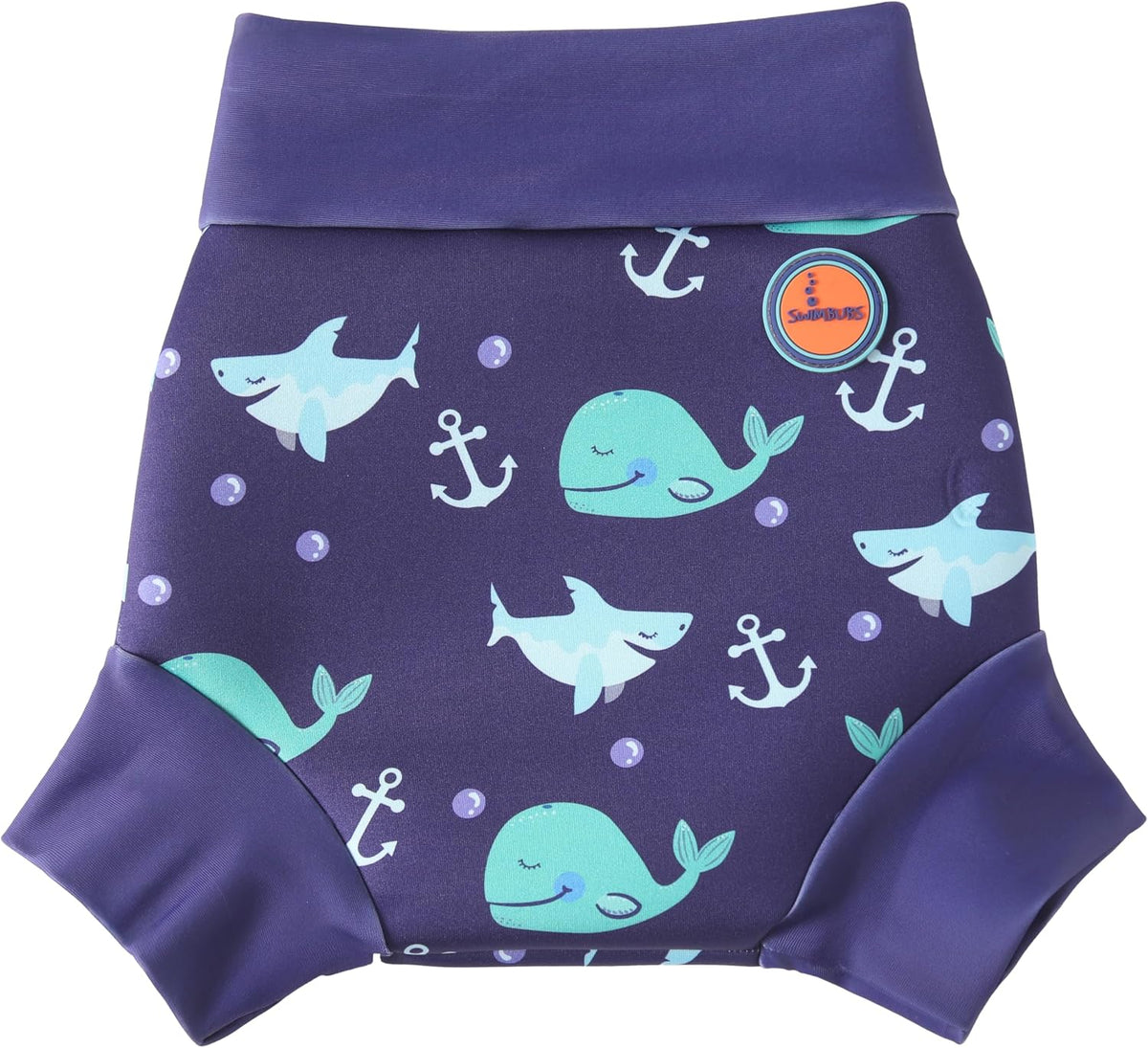Swimbubs Reusable Swim Nappy – Baby Swimwear for Boys and Girls, Ideal for Swimming Lessons (6-12 Months, Blue Whale)