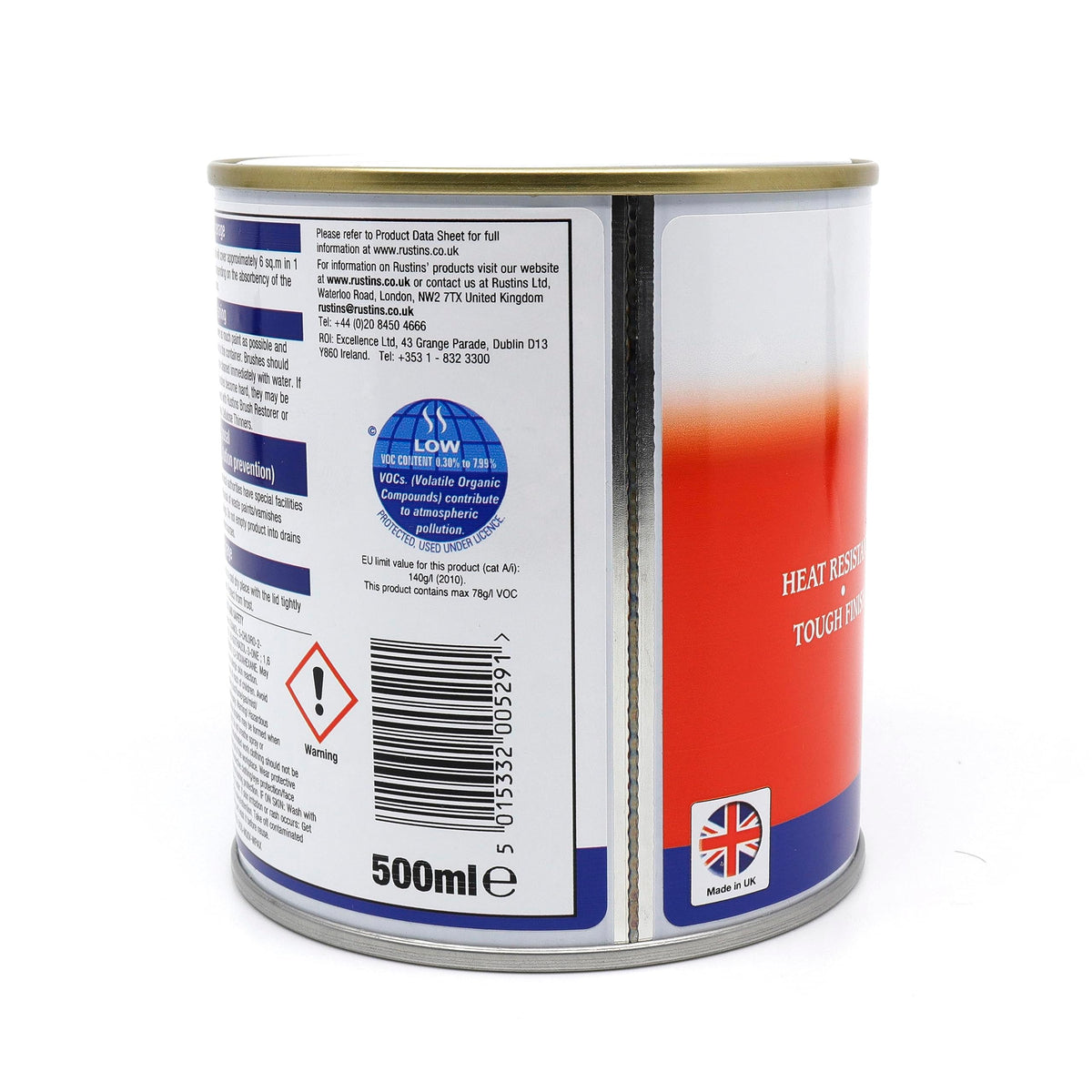 RUSTINS Quick Drying Radiator Enamel Satin - Black 250ml – Durable, Long-Lasting Finish for Radiators That Stands the Test of Time