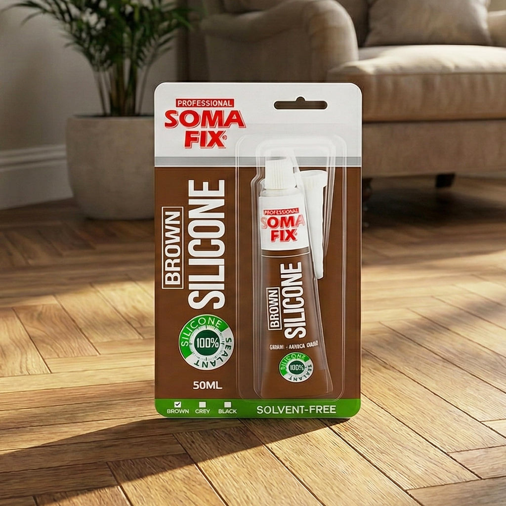 Brown Silicone Sealant, Waterproof & Flexible Sealant and Adhesive - 280ml