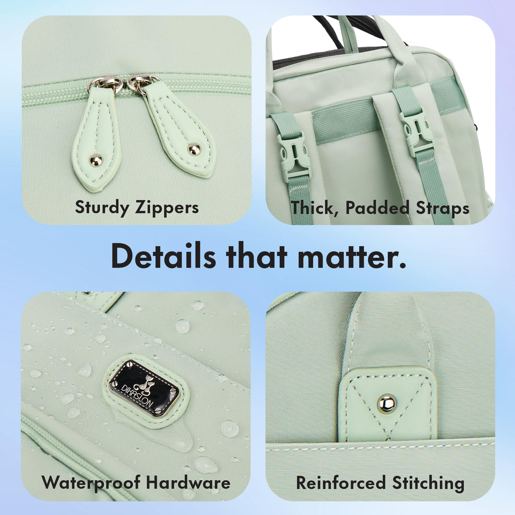 Dikaslon Baby Changing Bag Backpack, Large Nappy Back Pack Multifunction Baby Bags with Portable Changing Mat, Pacifier Holder, and Stroller Straps, for Mom and Dad