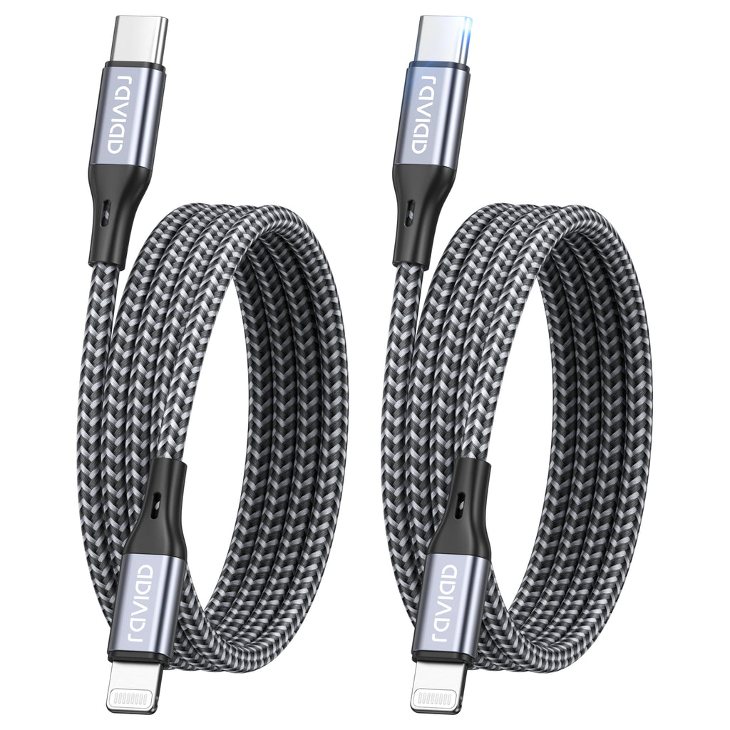 RAVIAD USB C to Lightning Cable 1M [MFi Certified] iPhone Charger USB C